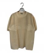NKNITンニット）の古着「hand pattern mesh KNIT」｜ベージュ