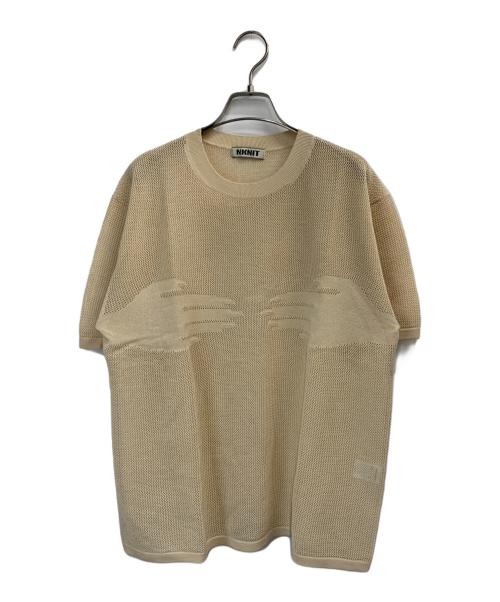 NKNIT（ンニット）NKNIT (ンニット) hand pattern mesh KNIT ベージュ サイズ:2の古着・服飾アイテム