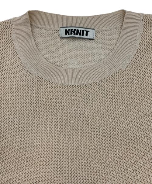 NKNIT（ンニット）NKNIT (ンニット) hand pattern mesh KNIT ベージュ サイズ:2の古着・服飾アイテム