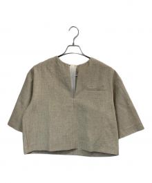 UNITED ARROWS（ユナイテッドアローズ）の古着「フェイクリネンスキッパーブラウス」｜ベージュ