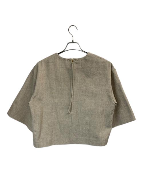UNITED ARROWS（ユナイテッドアローズ）UNITED ARROWS (ユナイテッドアローズ) フェイクリネンスキッパーブラウス ベージュ サイズ:38の古着・服飾アイテム