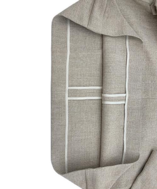 UNITED ARROWS（ユナイテッドアローズ）UNITED ARROWS (ユナイテッドアローズ) フェイクリネンスキッパーブラウス ベージュ サイズ:38の古着・服飾アイテム