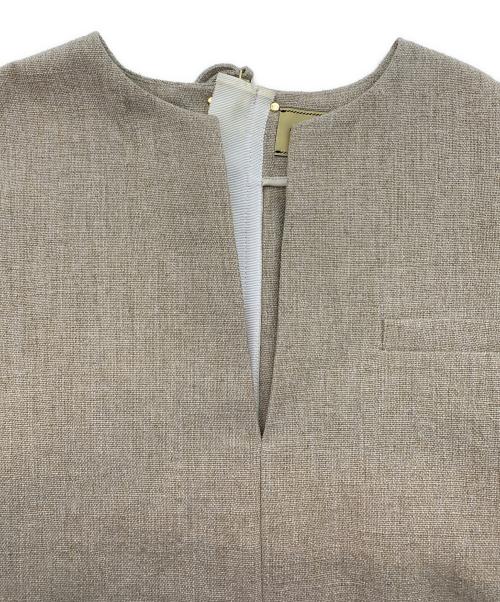 UNITED ARROWS（ユナイテッドアローズ）UNITED ARROWS (ユナイテッドアローズ) フェイクリネンスキッパーブラウス ベージュ サイズ:38の古着・服飾アイテム