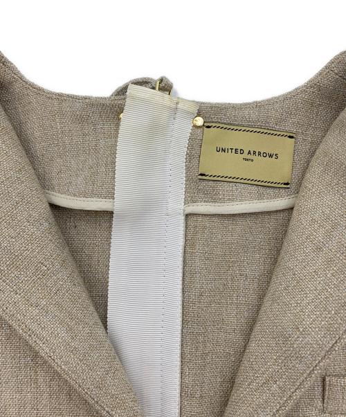 UNITED ARROWS（ユナイテッドアローズ）UNITED ARROWS (ユナイテッドアローズ) フェイクリネンスキッパーブラウス ベージュ サイズ:38の古着・服飾アイテム