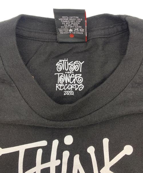 stussy（ステューシー）stussy (ステューシー) TOWER RECORDS (タワーレコード) TOWER-ECO TOUR Tシャツ ブラック サイズ:Lの古着・服飾アイテム