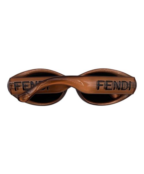 FENDI（フェンディ）FENDI (フェンディ) サングラス ブロンズ×ブラックの古着・服飾アイテム