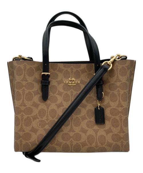 COACH（コーチ）COACH (コーチ) モリー トート バッグ 25・シグネチャー キャンバス ブラウンの古着・服飾アイテム