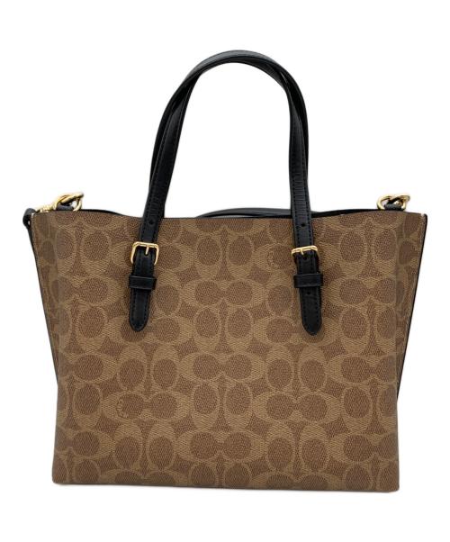 COACH（コーチ）COACH (コーチ) モリー トート バッグ 25・シグネチャー キャンバス ブラウンの古着・服飾アイテム