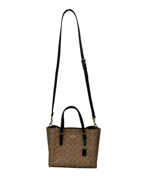 COACH（コーチ）COACH (コーチ) モリー トート バッグ 25・シグネチャー キャンバス ブラウンの古着・服飾アイテム