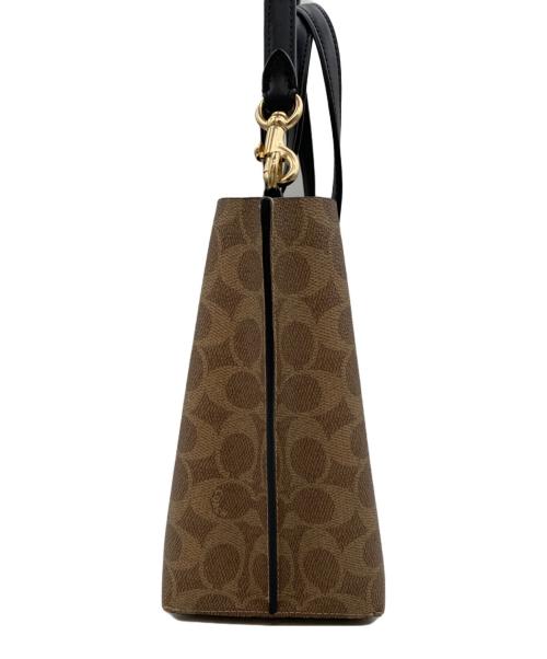 COACH（コーチ）COACH (コーチ) モリー トート バッグ 25・シグネチャー キャンバス ブラウンの古着・服飾アイテム