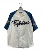 KEBOZ×北海道日本ハムファイターズケボズ×ホッカイドウニッポンハムファイターズ）の古着「ベースボールシャツ」｜ホワイト×ブルー