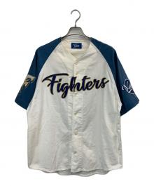 KEBOZ×北海道日本ハムファイターズ（ケボズ×ホッカイドウニッポンハムファイターズ）の古着「ベースボールシャツ」｜ホワイト×ブルー