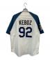 KEBOZ (ケボズ) 北海道日本ハムファイターズ (ホッカイドウニッポンハムファイターズ) ベースボールシャツ ホワイト×ブルー サイズ:M：8000円