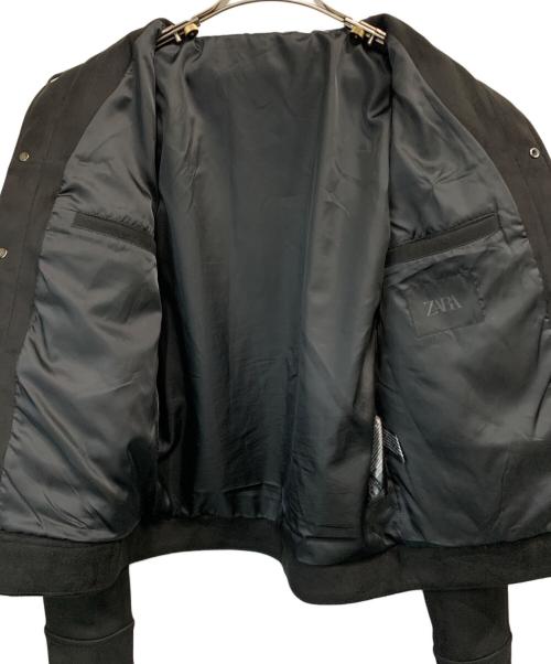 ZARA（ザラ）ZARA (ザラ) フェイクスエードレギュラーフィットジャケット ブラック サイズ:Sの古着・服飾アイテム