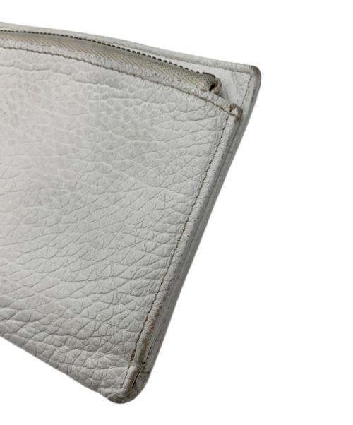 Maison Margiela（メゾンマルジェラ）Maison Margiela (メゾンマルジェラ) レザーポッパーウォレット ホワイトの古着・服飾アイテム