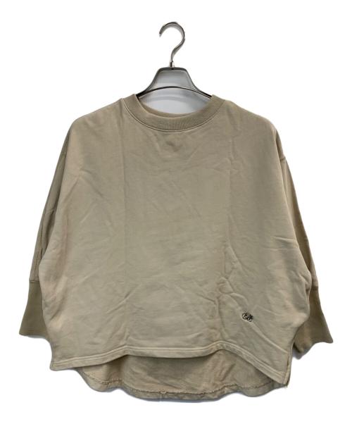 BEARDSLEY（ビアズリー）BEARDSLEY (ビアズリー) BA刺繍入りドルマントレーナー ベージュ サイズ:Fの古着・服飾アイテム