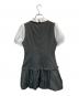 Rilly emulie (リリーエミュリ) Double Ribbon Ballon Pleats Onepiece グレー×ホワイト サイズ:F：7000円