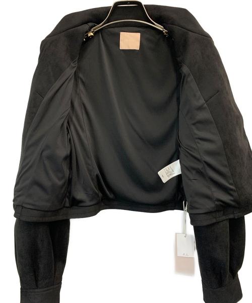 Resexxy（リゼクシー）Resexxy (リゼクシー) フェイクスエードライダースジャケット ブラック サイズ:Fの古着・服飾アイテム