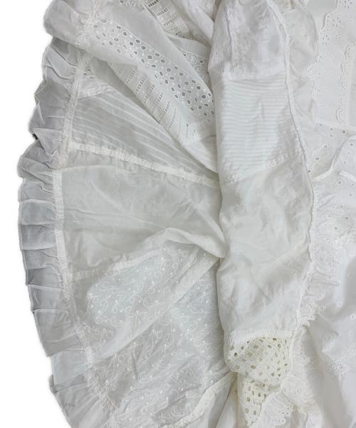 TORI-TO（トリト）TORI-TO (トリト) レース切替ジャンパースカート ホワイト サイズ:36の古着・服飾アイテム