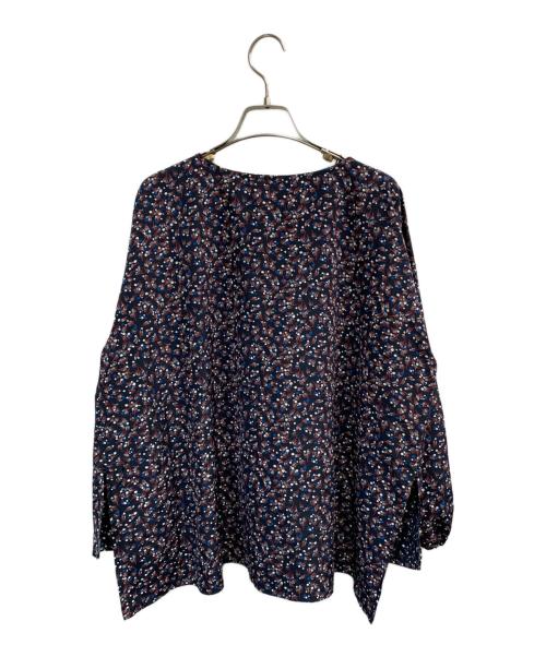 BEARDSLEY（ビアズリー）BEARDSLEY (ビアズリー) 小柄プリントブラウス ネイビー サイズ:Fの古着・服飾アイテム