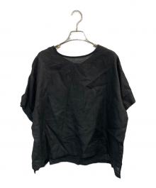 fog linen work（フォグリネンワーク）の古着「半袖ブラウス」｜ブラック