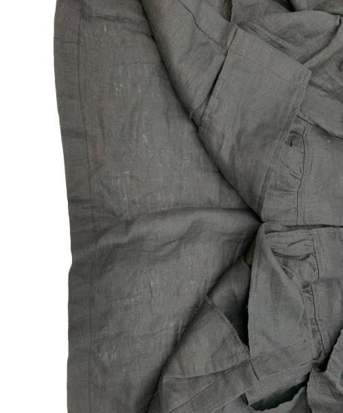 BEARDSLEY（ビアズリー）BEARDSLEY (ビアズリー) リネンフリルハオリ ブラック サイズ:Fの古着・服飾アイテム
