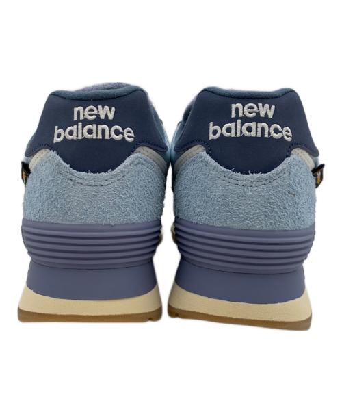 NEW BALANCE（ニューバランス）NEW BALANCE (ニューバランス) U574NLB/ローカットスニーカー ライトブルー×インディゴ サイズ:23.0cmの古着・服飾アイテム