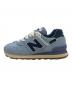 NEW BALANCE (ニューバランス) U574NLB/ローカットスニーカー ライトブルー×インディゴ サイズ:23.0cm：15000円