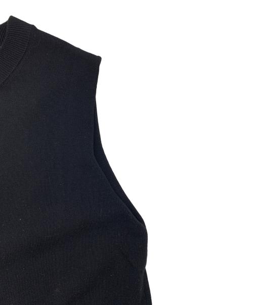 JOHNBULL（ジョンブル）Johnbull (ジョンブル) ドライコットンノースリーブニット ブラック サイズ:Mの古着・服飾アイテム