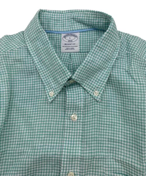 BROOKS BROTHERS（ブルックスブラザーズ）BROOKS BROTHERS (ブルックスブラザーズ) 半袖シャツ グリーン サイズ:Lの古着・服飾アイテム