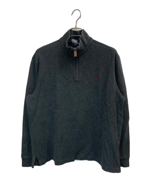 POLO RALPH LAUREN（ポロ・ラルフローレン）POLO RALPH LAUREN (ポロ・ラルフローレン) ハーフジップスウェット ダークグレー サイズ:LLの古着・服飾アイテム