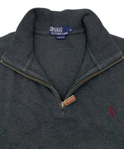 POLO RALPH LAUREN（ポロ・ラルフローレン）POLO RALPH LAUREN (ポロ・ラルフローレン) ハーフジップスウェット ダークグレー サイズ:LLの古着・服飾アイテム