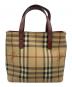 BURBERRY LONDON（バーバリーロンドン）の古着「ハンドバッグ」｜ベージュ×レッド