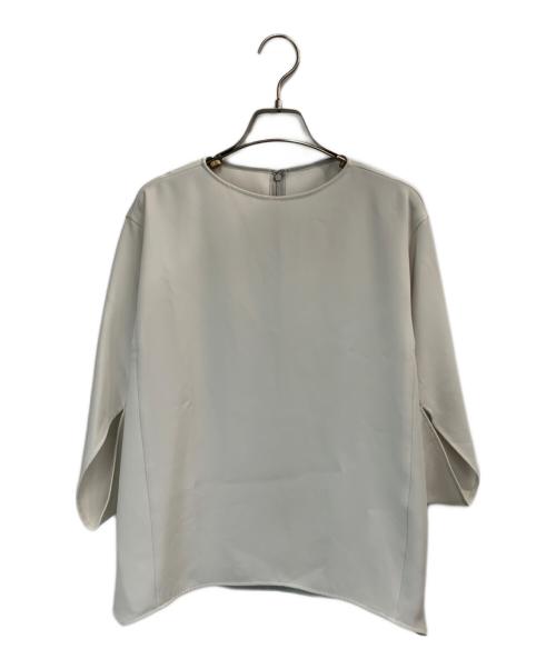 SOEJU（ソージュ）SOEJU (ソージュ) ライトクロスコクーンシルエットブラウス ベージュ サイズ:Mの古着・服飾アイテム
