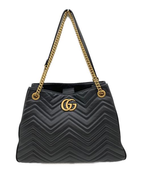 GUCCI（グッチ）GUCCI (グッチ) チェーントートバッグ ブラックの古着・服飾アイテム