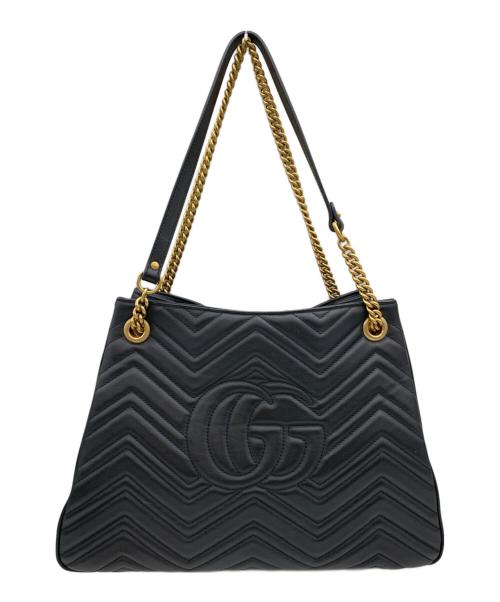 GUCCI（グッチ）GUCCI (グッチ) チェーントートバッグ ブラックの古着・服飾アイテム