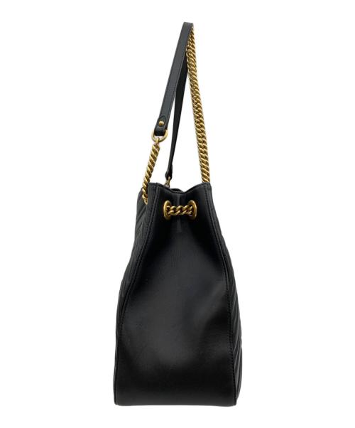 GUCCI（グッチ）GUCCI (グッチ) チェーントートバッグ ブラックの古着・服飾アイテム