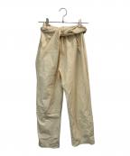 COSMIC WONDERコズミックワンダー）の古着「Suvin cotton broadcloth wrapped pants」｜ベージュ