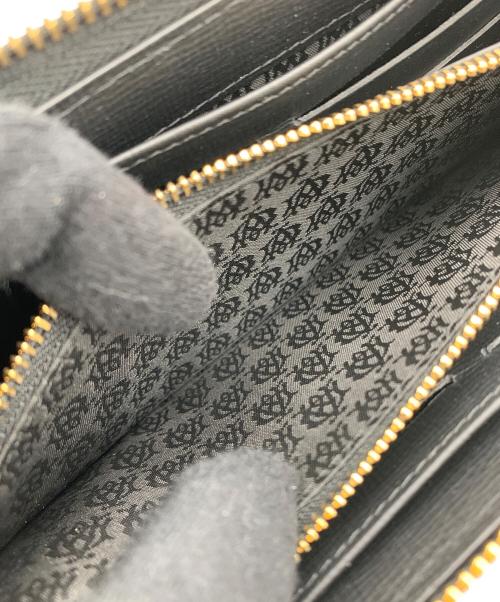 dunhill（ダンヒル）dunhill (ダンヒル) ラウンドファスナー財布 ブラックの古着・服飾アイテム