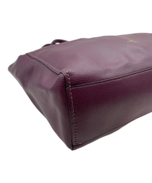 COACH（コーチ）COACH (コーチ) DERBY TOTE パープルの古着・服飾アイテム