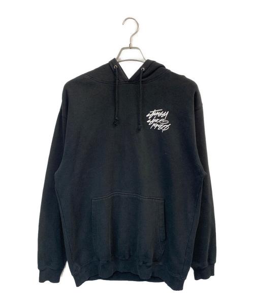 stussy（ステューシー）stussy (ステューシー) プルオーバーパーカー ブラック サイズ:Mの古着・服飾アイテム