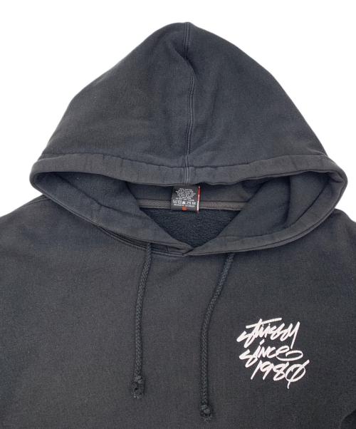 stussy（ステューシー）stussy (ステューシー) プルオーバーパーカー ブラック サイズ:Mの古着・服飾アイテム