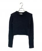 CLANEクラネ）の古着「COTTON SHORT KNIT TOPS」｜ブラック