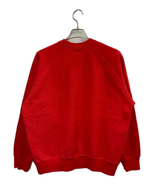 SUPREME（シュプリーム）SUPREME (シュプリーム) Small Box Raglan Crewneck レッド サイズ:Mの古着・服飾アイテム