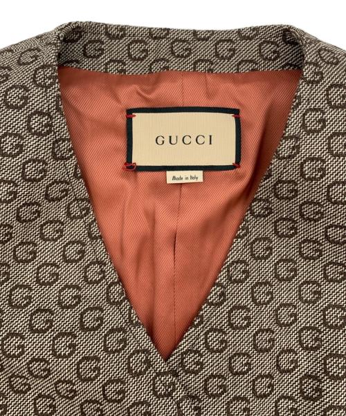 GUCCI（グッチ）GUCCI (グッチ) ジレ ブラウン サイズ:38の古着・服飾アイテム