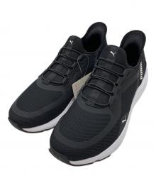 PUMA（プーマ）の古着「ソフトライド フレックスレース イーズイン ALT ワイド ランニングシューズ」｜ブラック