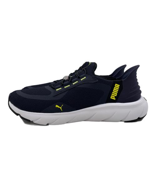 PUMA（プーマ）PUMA (プーマ) ソフトライド フレックスレース イーズイン ALT ワイド ランニングシューズ ネイビー サイズ:27.5cmの古着・服飾アイテム
