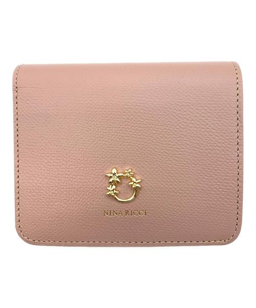 NINA RICCI（ニナリッチ）NINA RICCI (ニナリッチ) 2つ折り財布/ジャルダンパース ピンクの古着・服飾アイテム