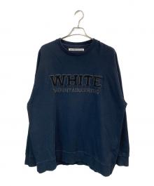 WHITE MOUNTAINEERING（ホワイトマウンテ二アニング）の古着「シャギーエンブロイダリースウェット」｜ネイビー