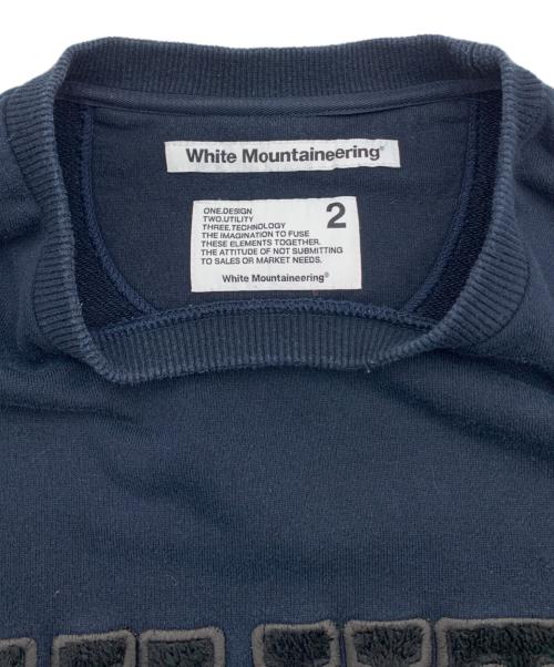 WHITE MOUNTAINEERING（ホワイトマウンテ二アニング）WHITE MOUNTAINEERING (ホワイトマウンテ二アニング) シャギーエンブロイダリースウェット ネイビー サイズ:2の古着・服飾アイテム